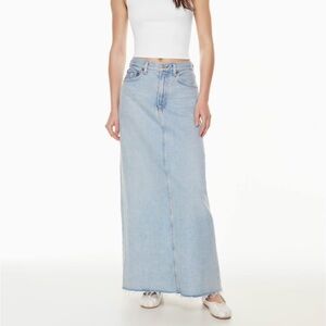 Agolde Light Blue Denim Maxi Skirt